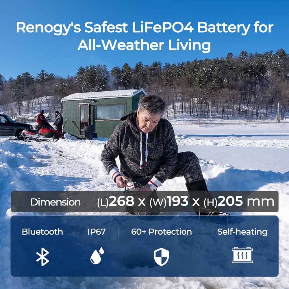 12V 100Ah Lithium Iron Phosphate Battery with Bluetooth & Self-Heating Function | Pro Series - Image 8