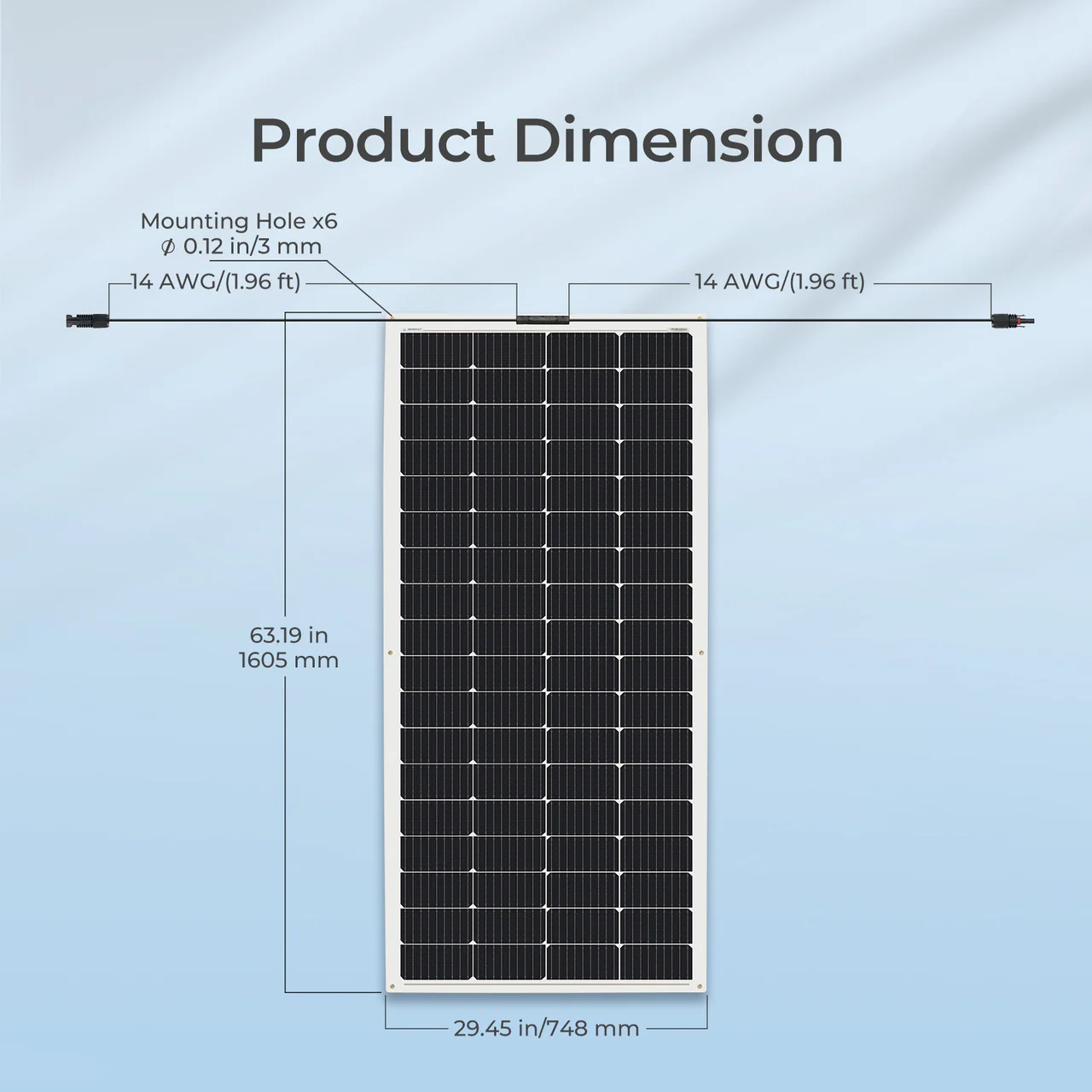 200 Watt 12 Volt Flexible and Lightweight Monocrystalline Solar Panel - Image 10