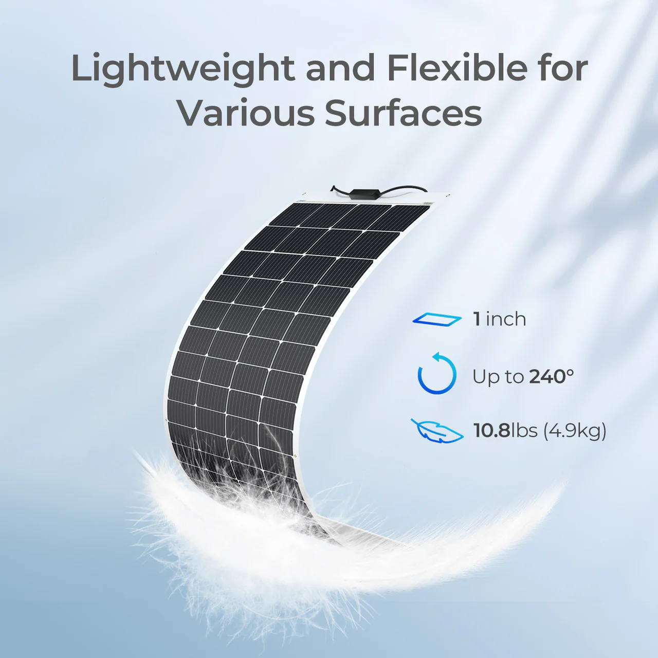200 Watt 12 Volt Flexible and Lightweight Monocrystalline Solar Panel - Image 4