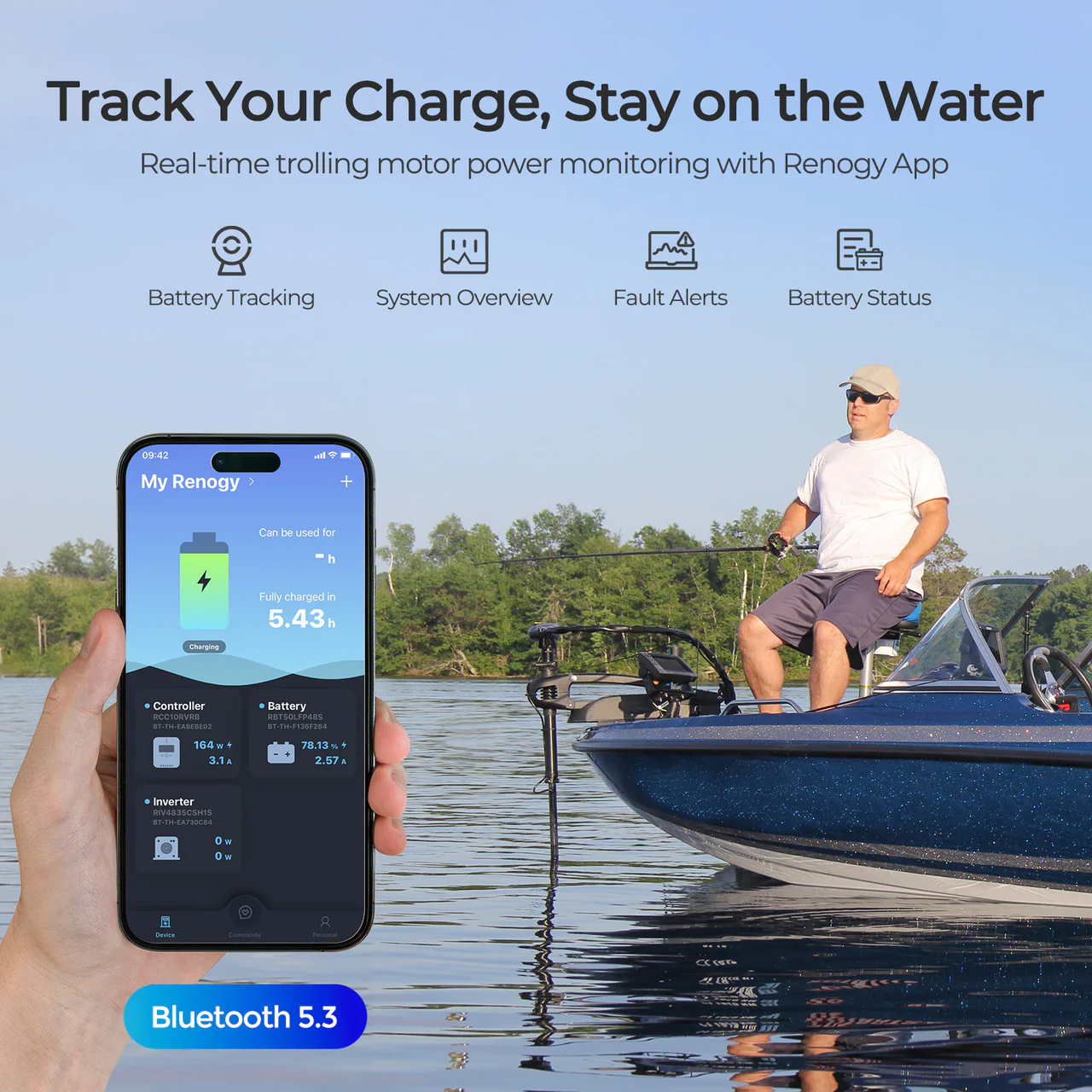 12V 100Ah Trolling Motor Group 24 LiFePO4 Battery w/ Bluetooth - Image 14