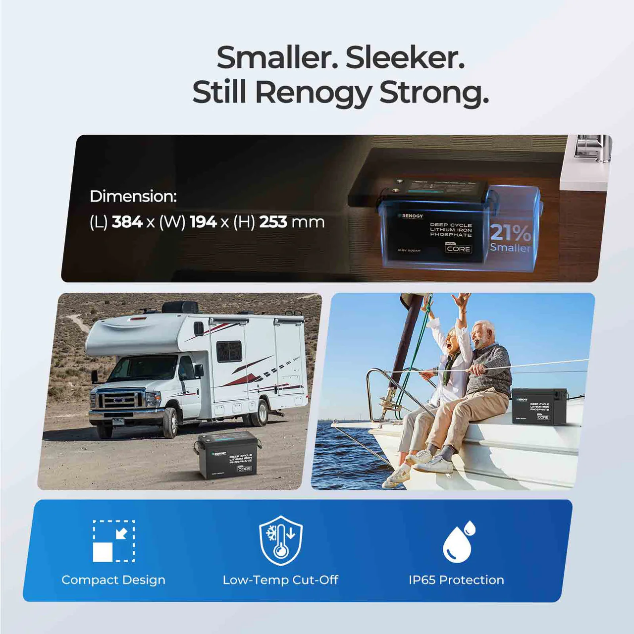 12V 100Ah Trolling Motor Group 24 LiFePO4 Battery w/ Bluetooth - Image 15