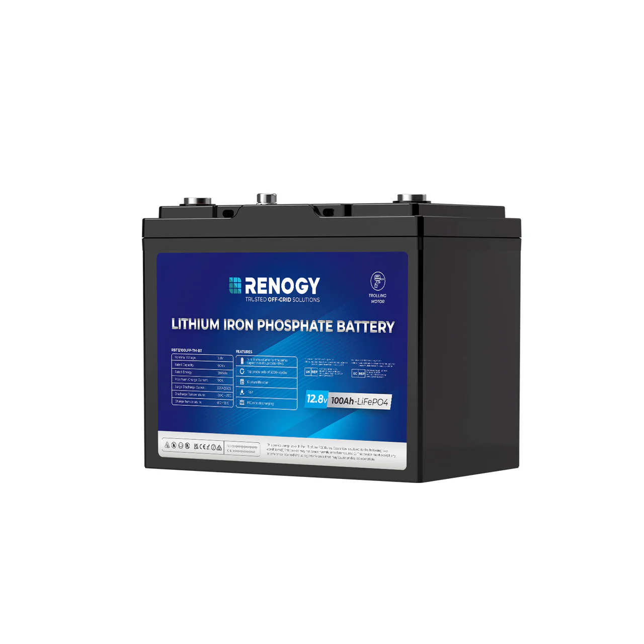 12V 100Ah Trolling Motor Group 24 LiFePO4 Battery w/ Bluetooth - Image 18