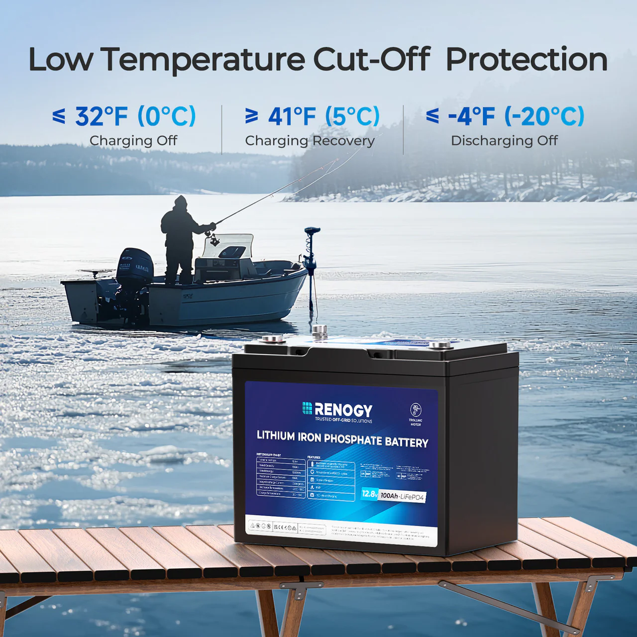 12V 100Ah Trolling Motor Group 24 LiFePO4 Battery w/ Bluetooth - Image 3