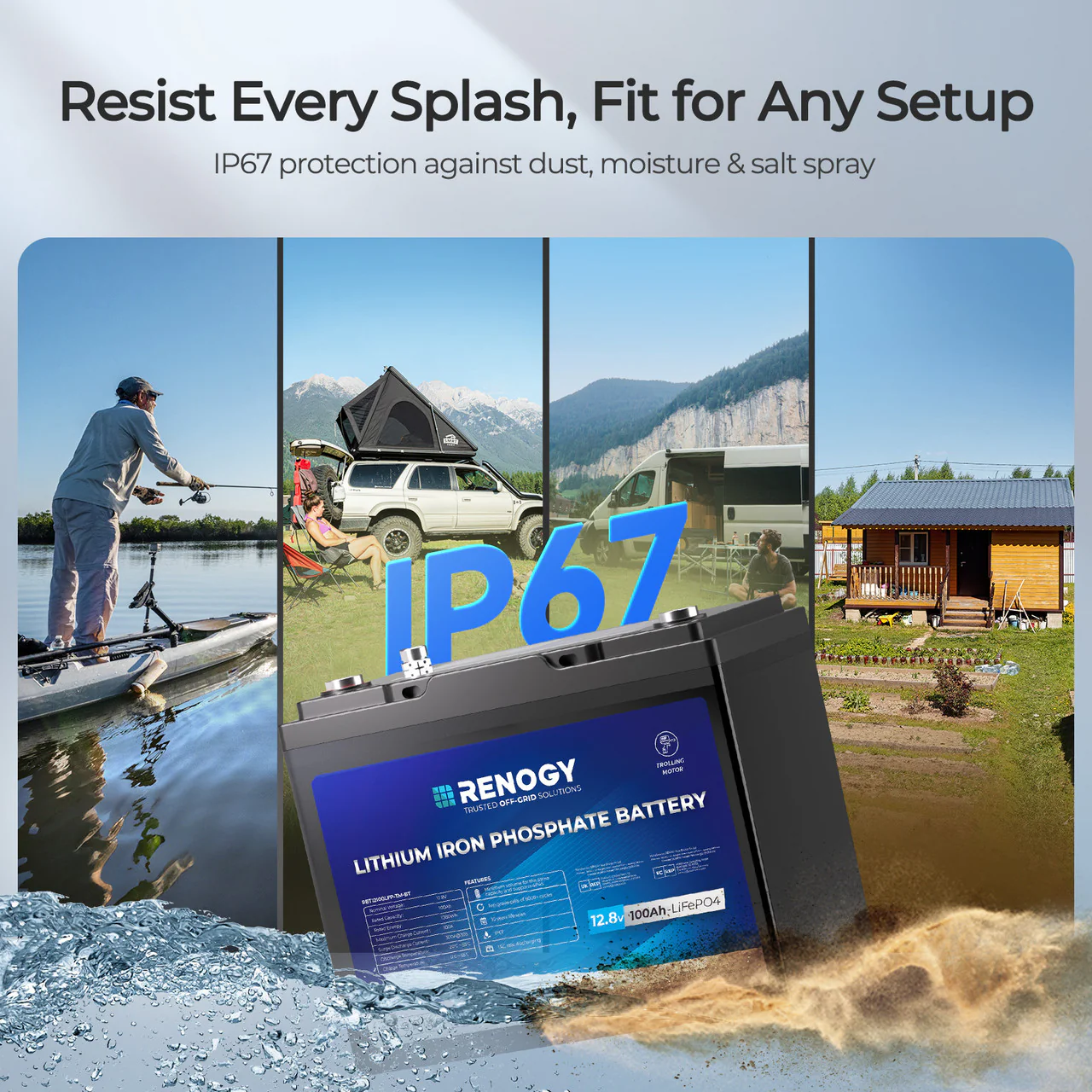 12V 100Ah Trolling Motor Group 24 LiFePO4 Battery w/ Bluetooth - Image 6