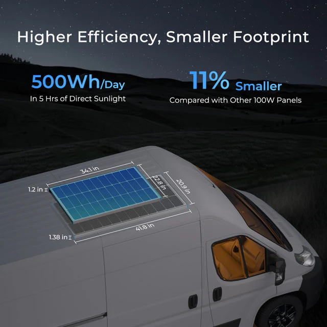 100W 16BB N-type High Efficiency Monocrystalline Solar Panel - Image 4