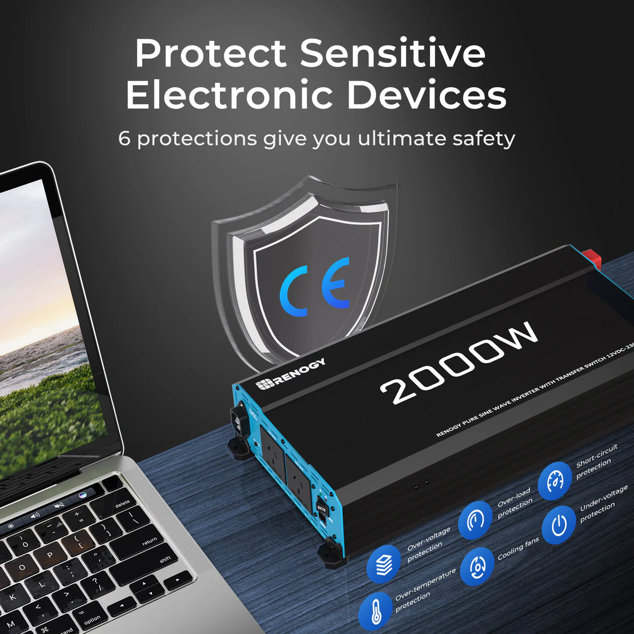 1000W/2000W/3000W 12V to 230V/240V Pure Sine Wave Inverter (with UPS Function) - Image 10