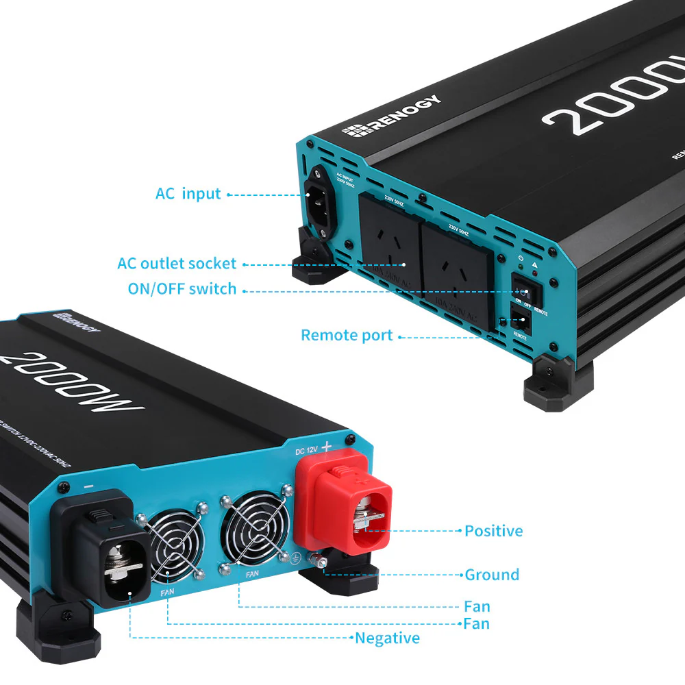 1000W/2000W/3000W 12V to 230V/240V Pure Sine Wave Inverter (with UPS Function) - Image 9