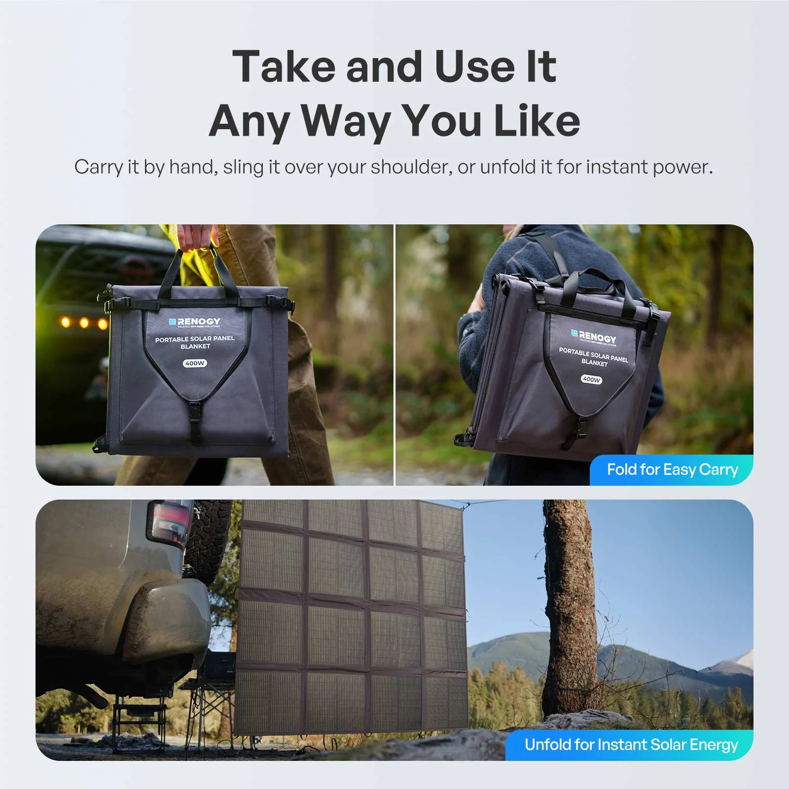 400W/200W Lightweight N-type Portable Solar Panel Blanket - Image 3