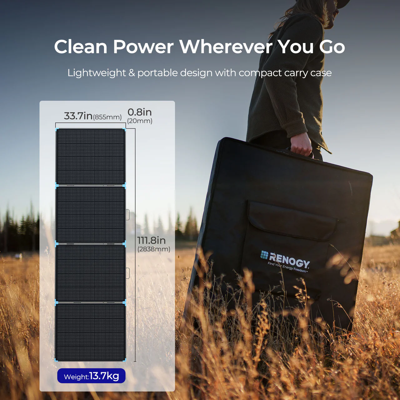 400W Lightweight Portable Solar Panel Suitcase - Image 3