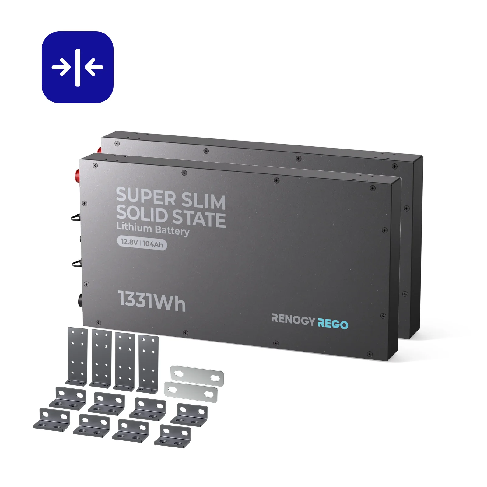 12.8V 104Ah Super Slim Slimline Lithium Iron Phosphate Battery | Rego Series - Image 11