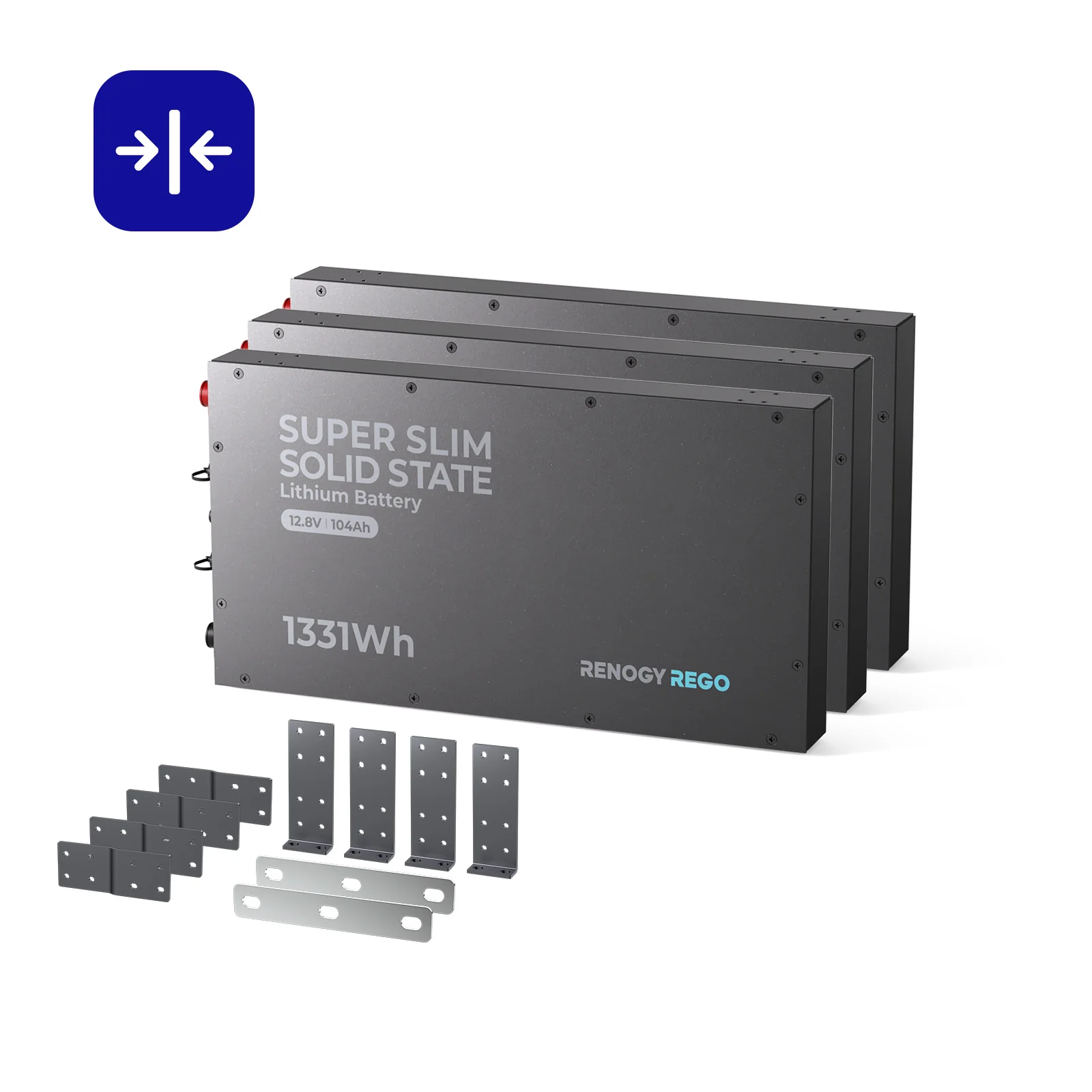 12.8V 104Ah Super Slim Slimline Lithium Iron Phosphate Battery | Rego Series - Image 12