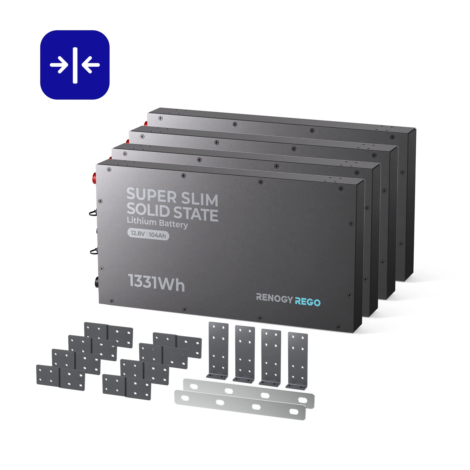 12.8V 104Ah Super Slim Slimline Lithium Iron Phosphate Battery | Rego Series - Image 14