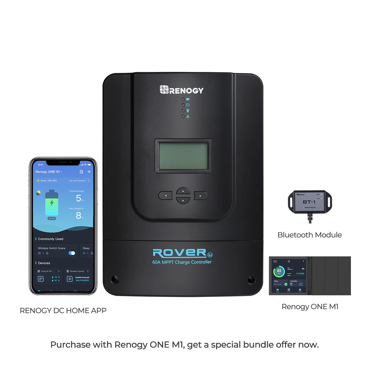 Rover Li 60A 12/24/36/48V MPPT Solar Charge Controller with Renogy ONE Core - Image 15