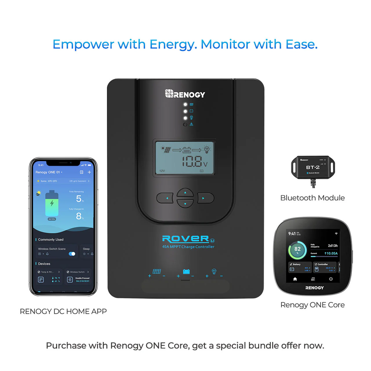 Rover Li 60A 12/24/36/48V MPPT Solar Charge Controller with Renogy ONE Core - Image 16