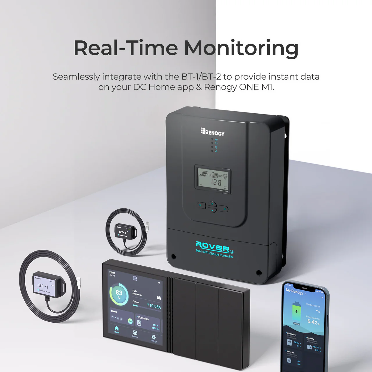 Rover Li 60A 12/24/36/48V MPPT Solar Charge Controller with Renogy ONE Core - Image 4